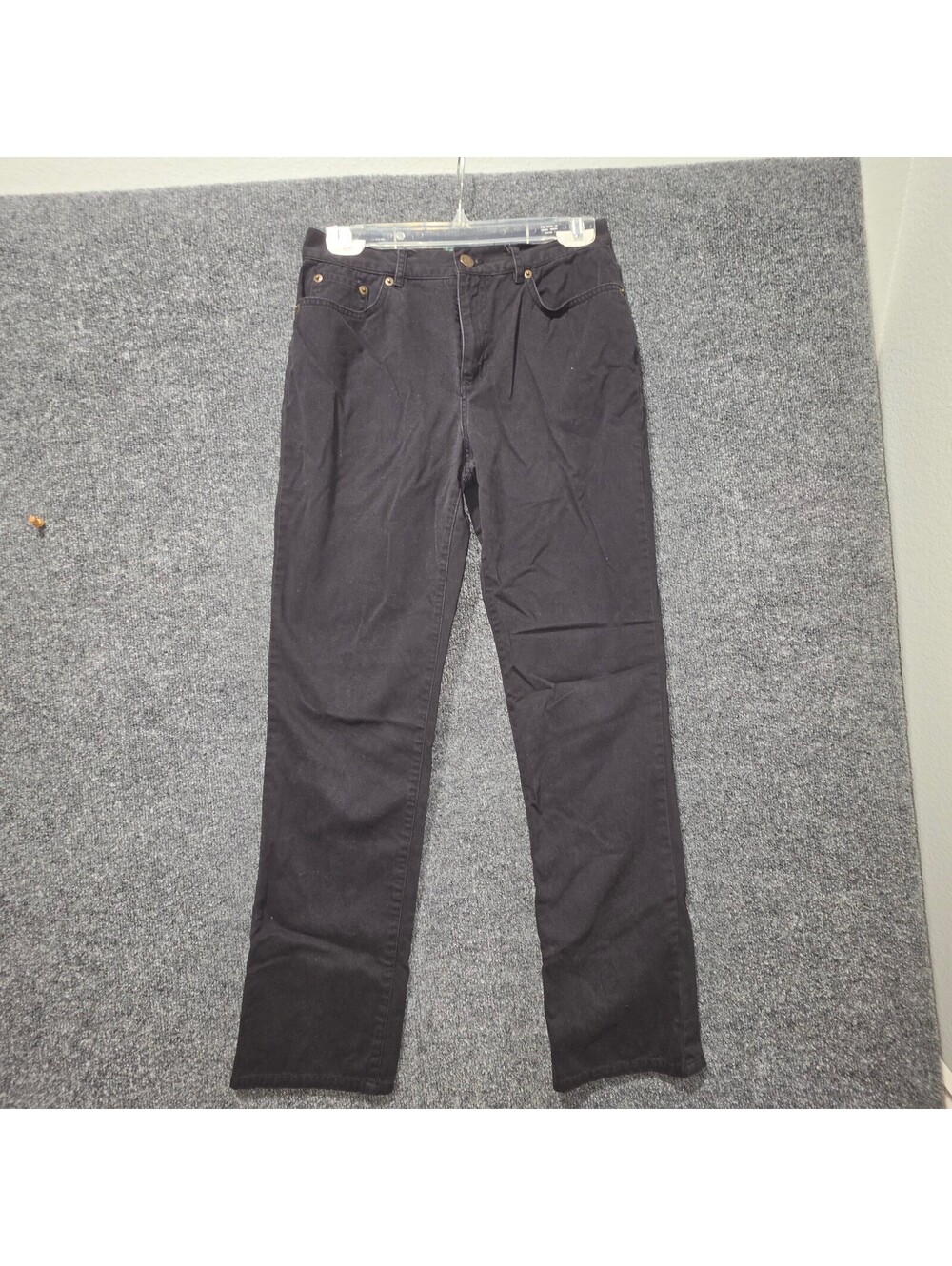 RL48. Vintage Lauren Jeans Co Ralph Lauren Black Chino Pants Sz 4  Cotton Y2K